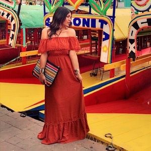 Strapless maxi dress